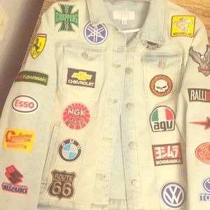 Brand new custom racing Jean jacket